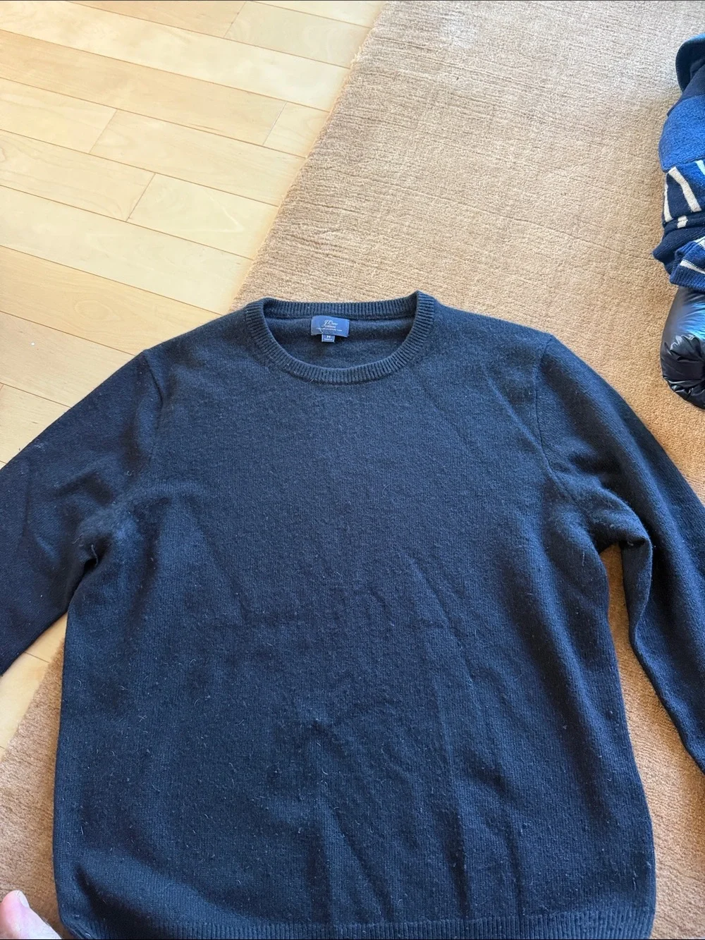 J. Crew 100% Cashmere Men’s Crewneck Sweater - Dark Navy